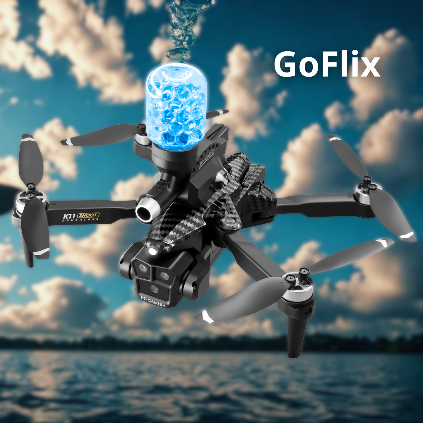 DRONFLIX™ K11 MAX - STRZELAJĄCY DRON Z PILOTEM + KAMERĄ